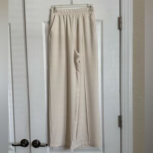 Melloday Cream Wide Leg Pants